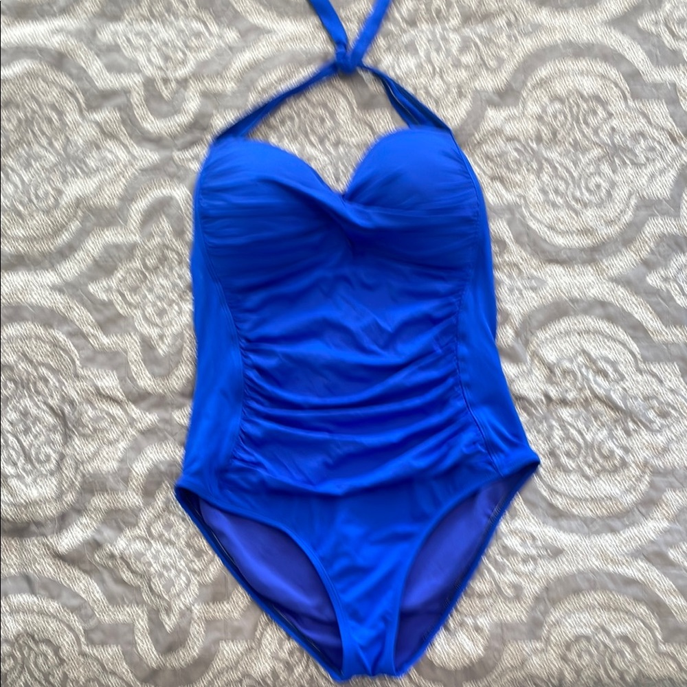 Liz Claiborne Cobalt Blue One Piece Swimsuit